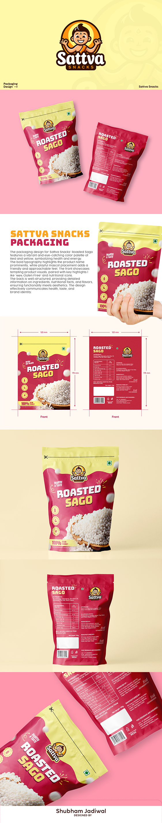 Sattva Snacks Packaging.